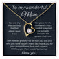To My wonderful Mom - You Are My First Country - Forever Love Necklace