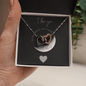 I Love You - To The Moon And Back - Interlocking Hearts Necklace