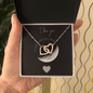 I Love You - To The Moon And Back - Interlocking Hearts Necklace