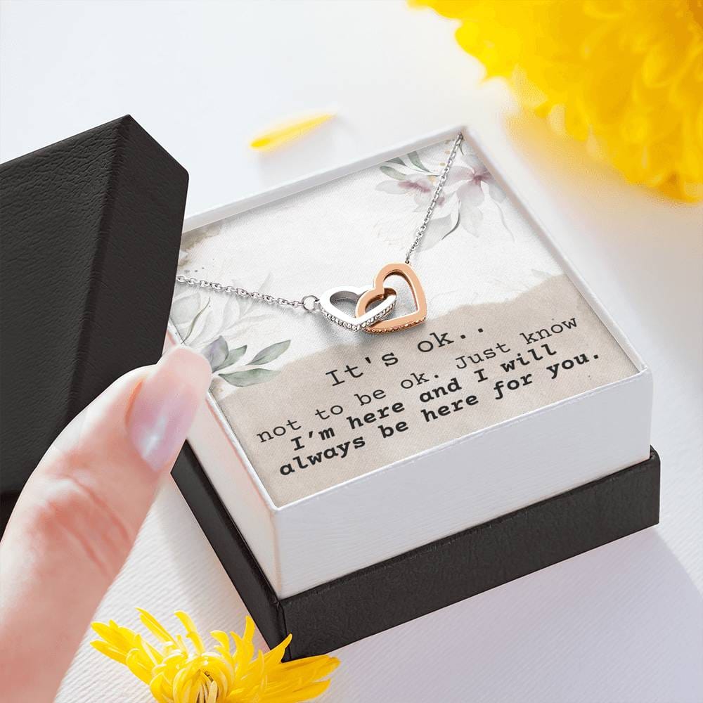 It's Ok Not To Be Ok - Interlocking Hearts Necklace