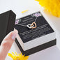 To My Beautiful Wife - Happy 4th Anniversary - Interlocking Hearts Necklace