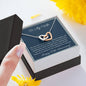 To My Wife - Happy 25th Anniversary - Interlocking Hearts Necklace