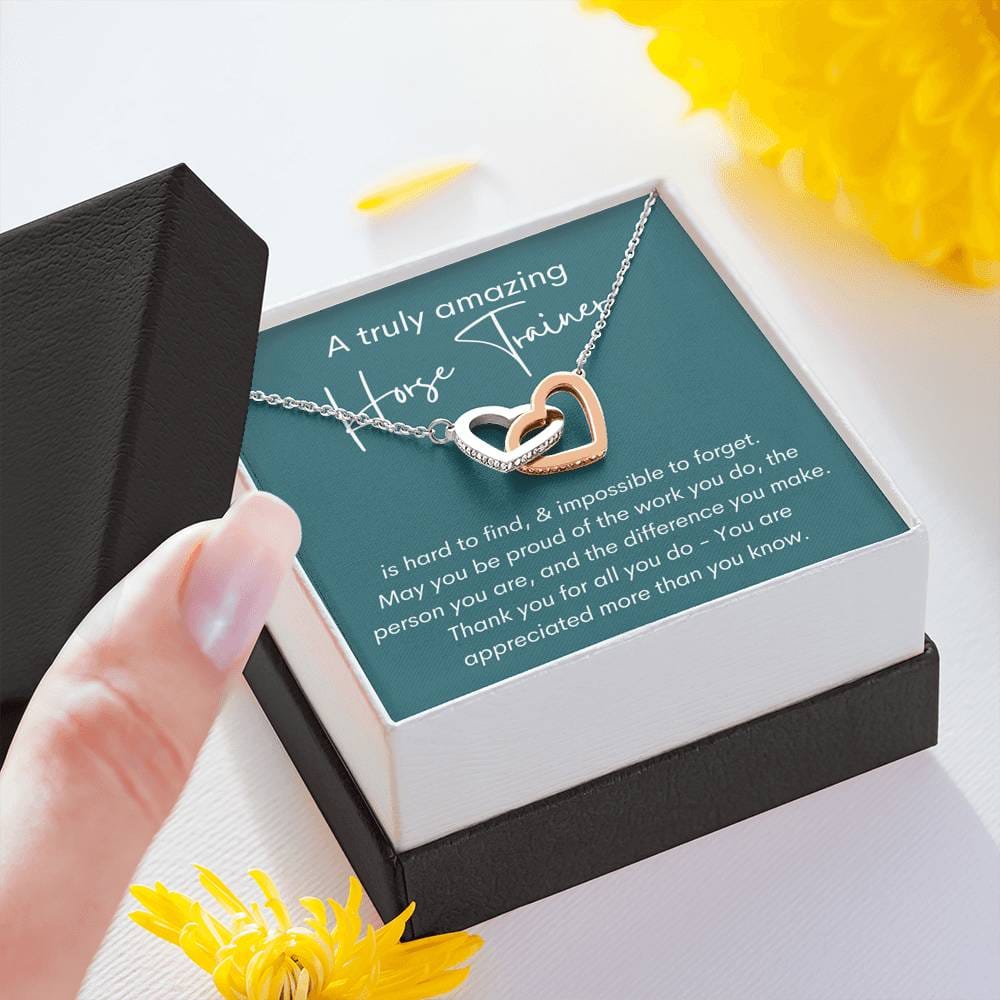 A Truly Amazing Horse Trainer - Interlocking Hearts Necklace