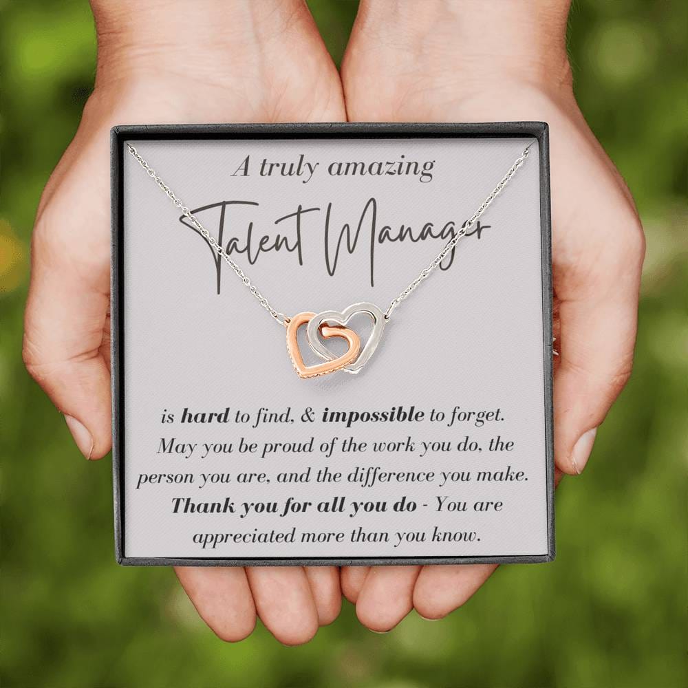 A Truly Amazing Talent Manager - Interlocking Hearts Necklace