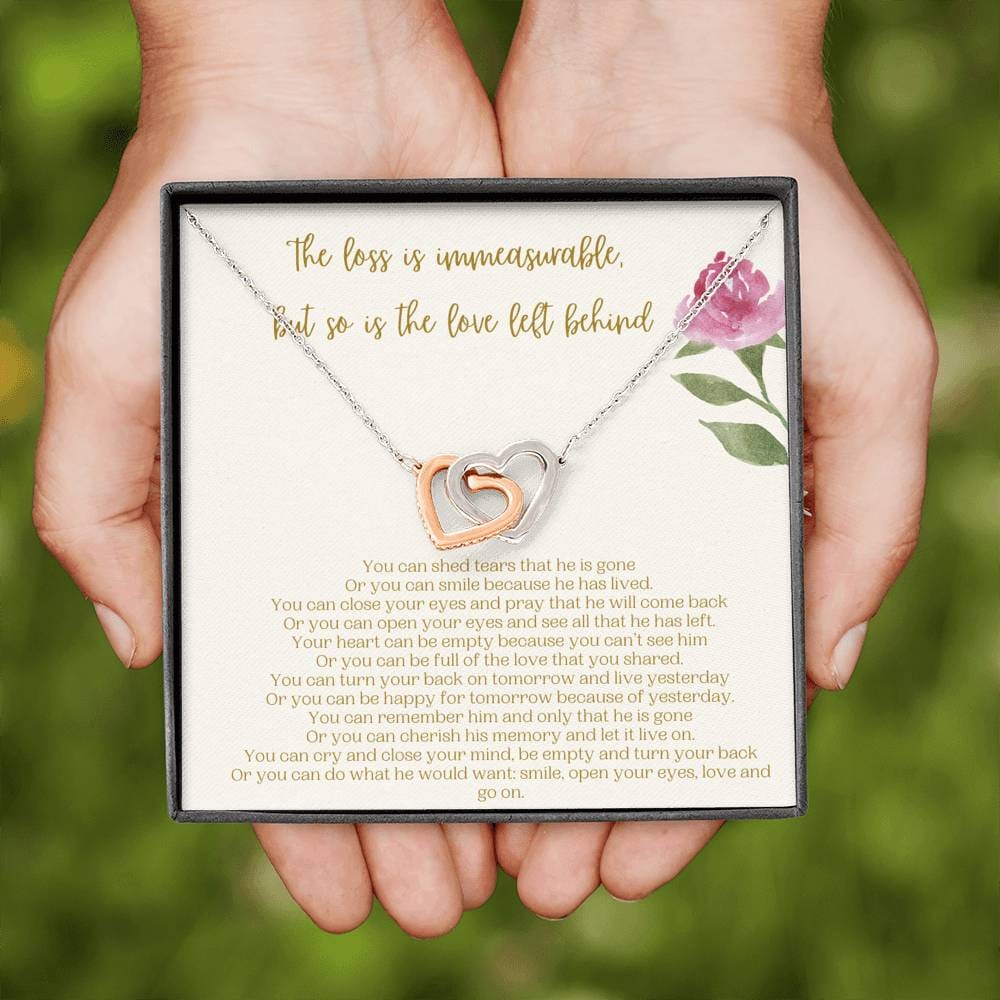 The Loss Is Immeasurable - Interlocking Hearts Necklace