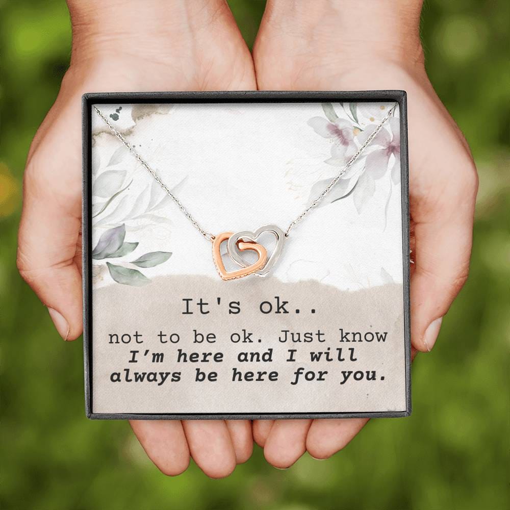 It's Ok Not To Be Ok - Interlocking Hearts Necklace