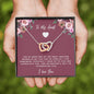 To My Aunt - I Love You - Interlocking Hearts Necklace