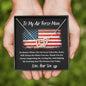 To My Air Force Mom - No Matter - Interlocking Hearts Necklace