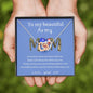 To My Beautiful Army Mom - Interlocking Hearts Necklace