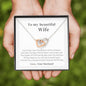 To My Beautiful Wife - You're Not Just - Interlocking Hearts Necklace