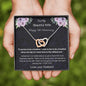 To My Beautiful Wife - Happy 4th Anniversary - Interlocking Hearts Necklace
