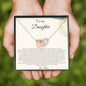 To My Daughter - I Will Carry You Always - Interlocking Hearts Necklace