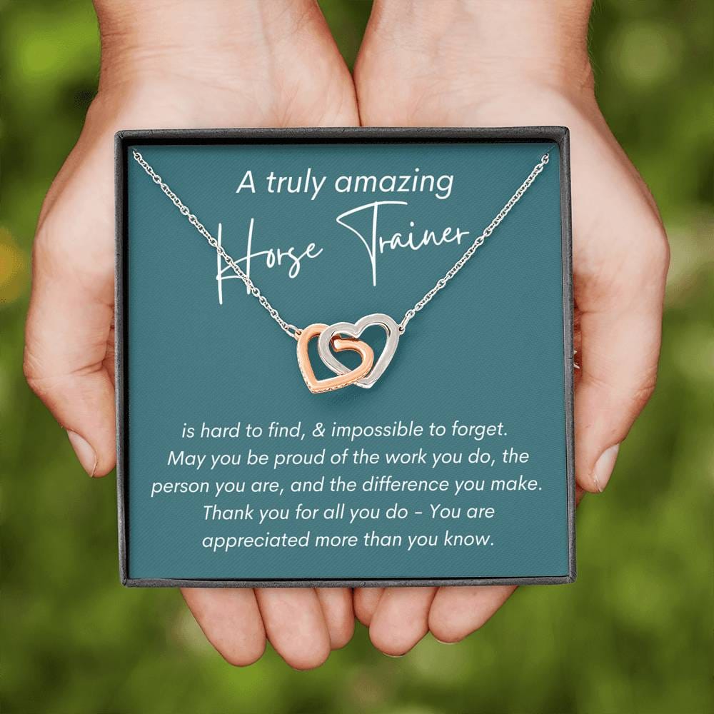 A Truly Amazing Horse Trainer - Interlocking Hearts Necklace