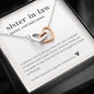 Sister In Law Definition Necklace - Interlocking Hearts Necklace