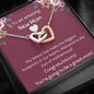 To An Amazing New Mom - The Littlest Feet - Interlocking Hearts Necklace