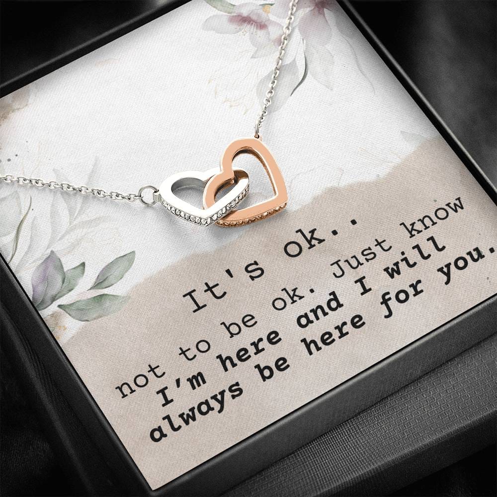 It's Ok Not To Be Ok - Interlocking Hearts Necklace