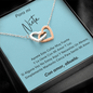 Para Mi Nieta - Interlocking Hearts Necklace
