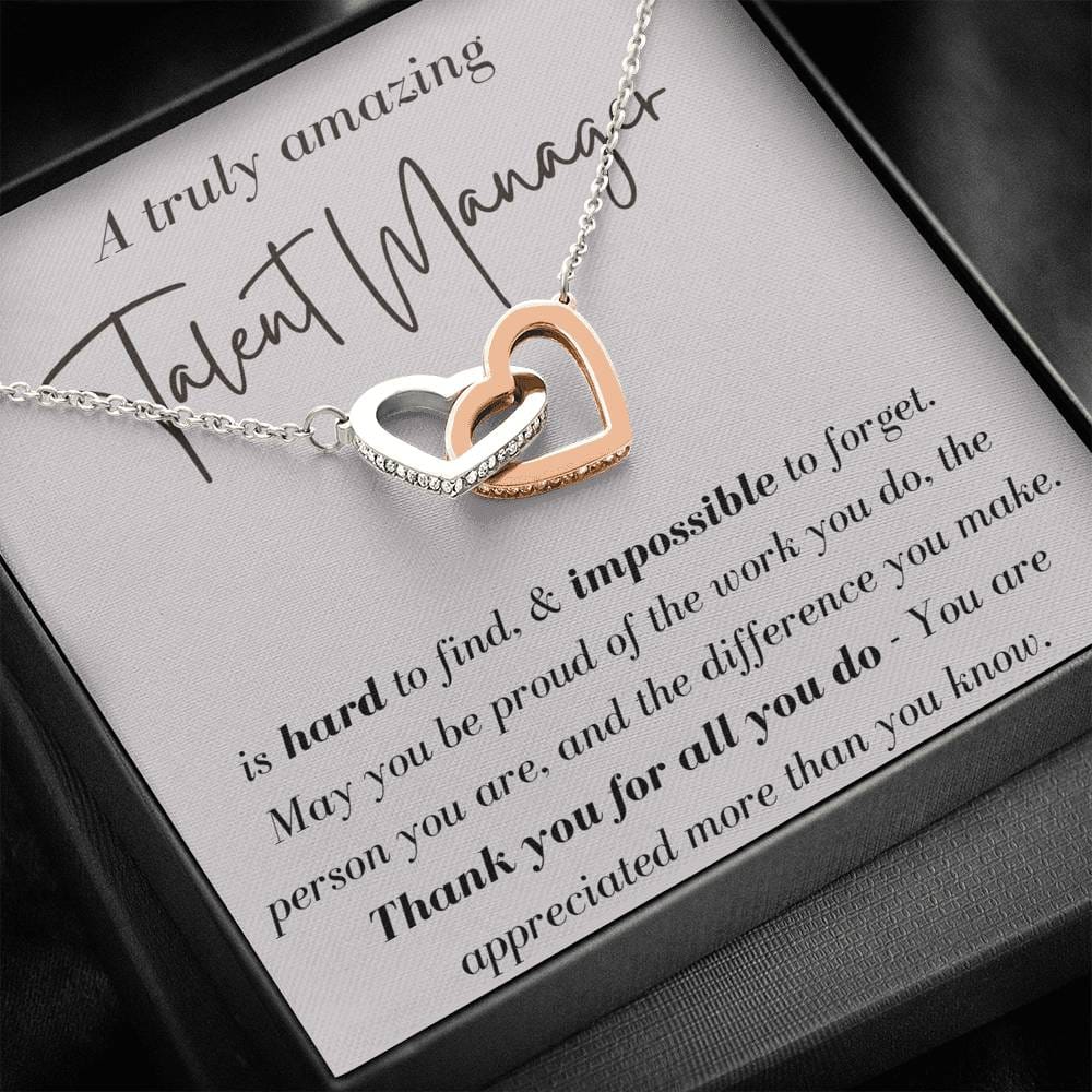 A Truly Amazing Talent Manager - Interlocking Hearts Necklace