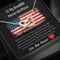 To My Beautiful Marine Girlfriend - Wherever The Journey Takes Us - Interlocking Hearts Necklace
