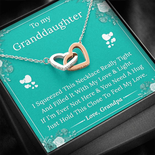 To My Granddaughter - I Squeezed This Necklace - Love Grandpa