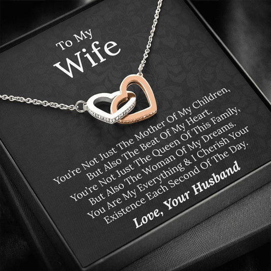 To My Wife - You Are My Everything - Interlocking Heart Necklace