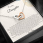 To My Daughter - I Will Carry You Always - Interlocking Hearts Necklace