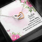 Sister - A Female Sibling - Interlocking Hearts Necklace