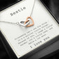Bestie - Interlocking Hearts Necklace - Friend Gift