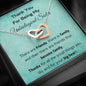 Thank You For Being My Unbiological Sister - Interlocking Hearts Necklace