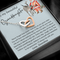 To My Beautiful Granddaughter - Never Forget - Interlocking Hearts Necklace