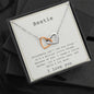 Bestie - Interlocking Hearts Necklace - Friend Gift