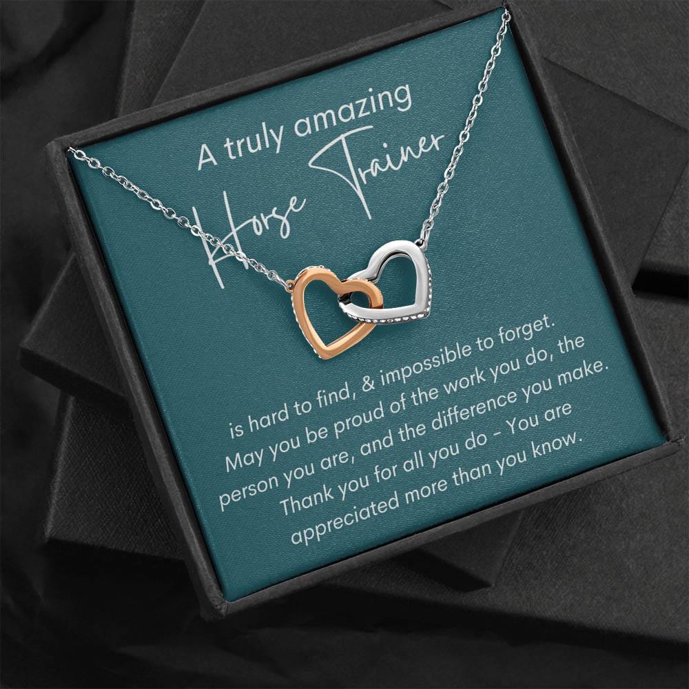A Truly Amazing Horse Trainer - Interlocking Hearts Necklace