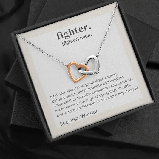 Fighter Definition - Interlocking Hearts Necklace