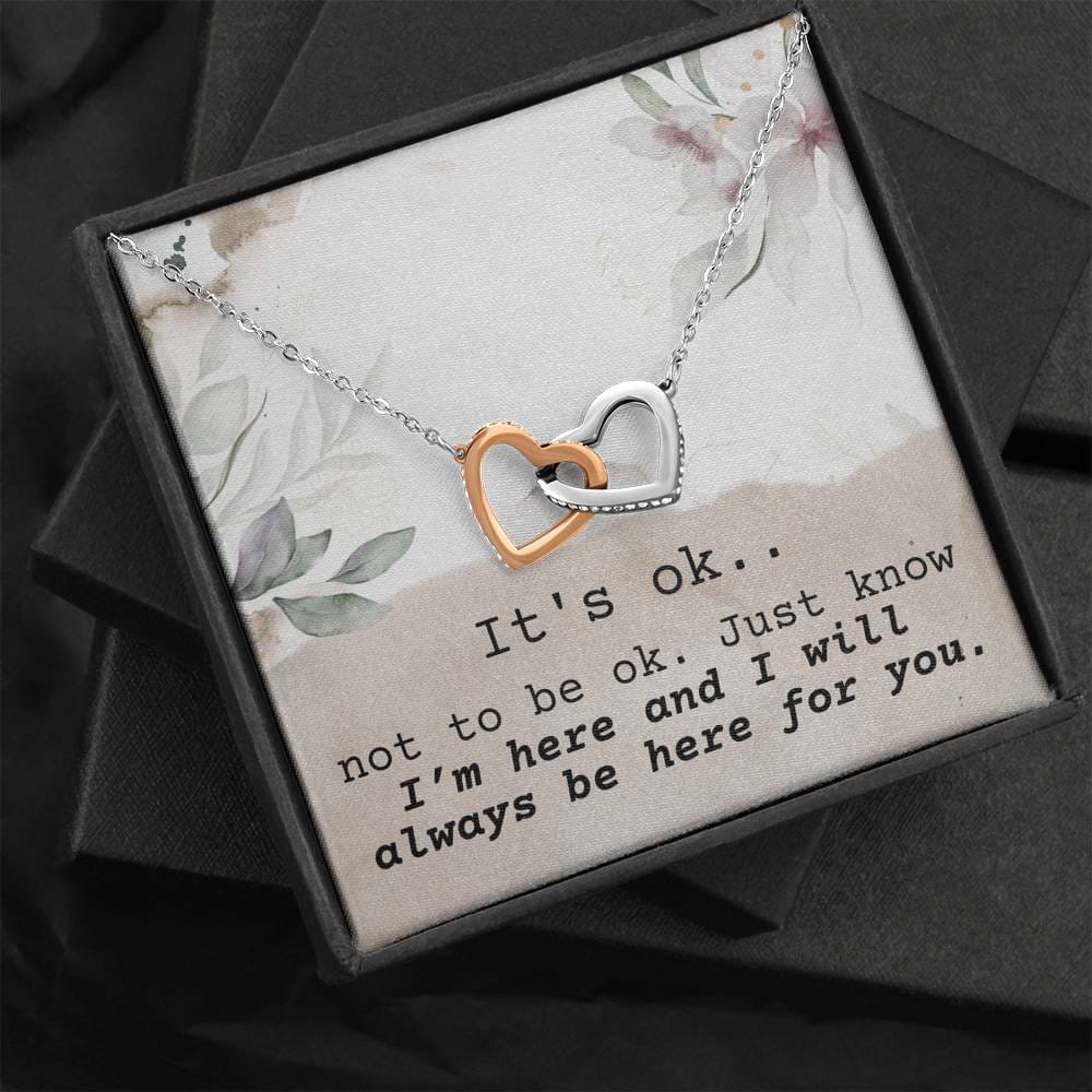 It's Ok Not To Be Ok - Interlocking Hearts Necklace