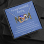 To My Beautiful Army Mom - Interlocking Hearts Necklace
