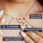 To My Daughter - No Matter - Interlocking Hearts Necklace