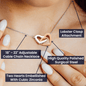 I Love You - To The Moon And Back - Interlocking Hearts Necklace