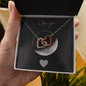 I Love You - To The Moon And Back - Interlocking Hearts Necklace