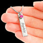 To A Beautiful Graduate - Birthstone Name Necklace