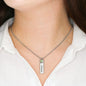 Happy 11th Birthday - Always Remember - Birthstone Name Necklace