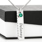 Happy 11th Birthday - Always Remember - Birthstone Name Necklace