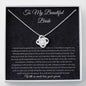 To My Beautiful Bride - I Cannot Wait - Love Knot Necklace