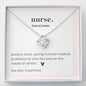 Nurse Definition - Love Knot Necklace