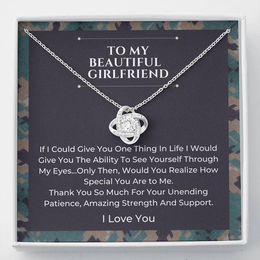 To My Beautiful Girlfriend - Love Knot Necklace
