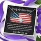 To My Air Force Mom - No Matter - Love Knot Necklace
