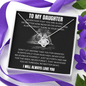 To My Daughter - Never Fear - Love Knot Necklace