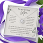 To My Loving Mom - I LOVE YOU - Love Knot Necklace