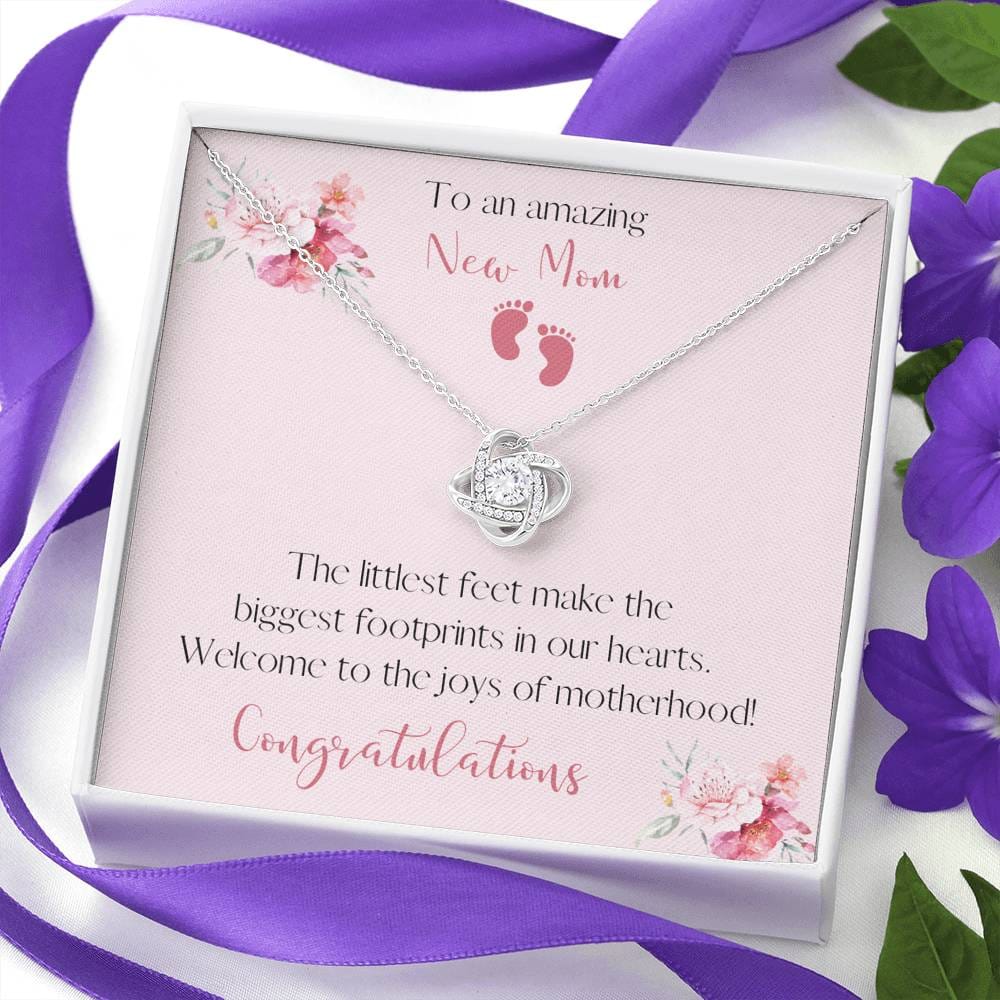 To An Amazing New Mom - Love Knot Necklace