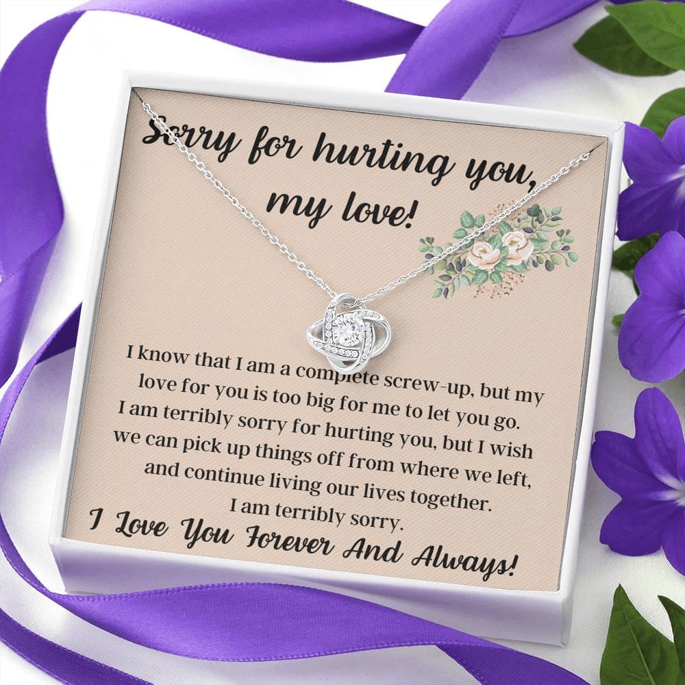 Sorry For Hurting You My Love -I Know - Love Knot Necklace
