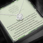 To An Amazing Military Spouse - Because Of You - Love Knot Necklace